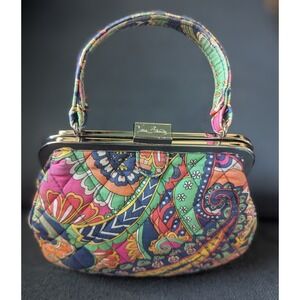 Vera Bradley Bali Gold Kisslock Frame Bag - Retired Vintage